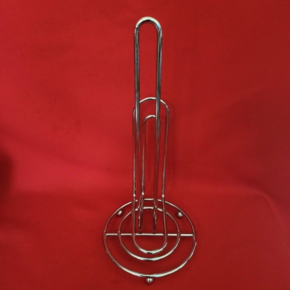 Chrome Plated Metal Steel Paper Towel Holder Countertop - Picture 12 of 12